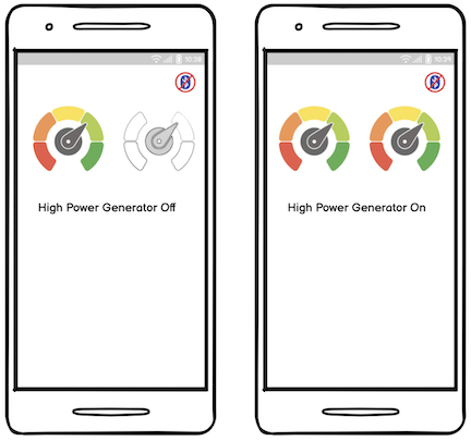 Pro Power wireframe concept w/ Bluetooth Off