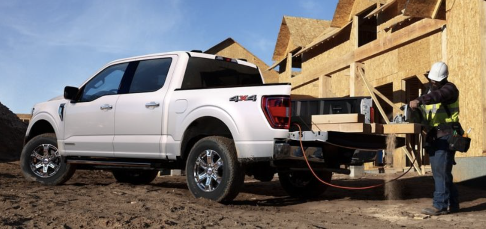 F-150 with Pro Power Onboard used to power tools.